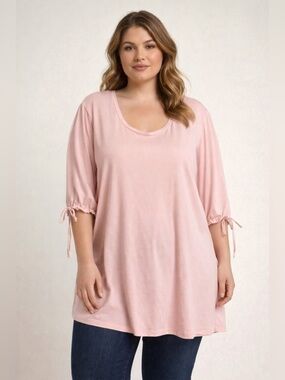 Roaman’s 3/4 Sleeve Scoop Neck Tunic Size L 18/20